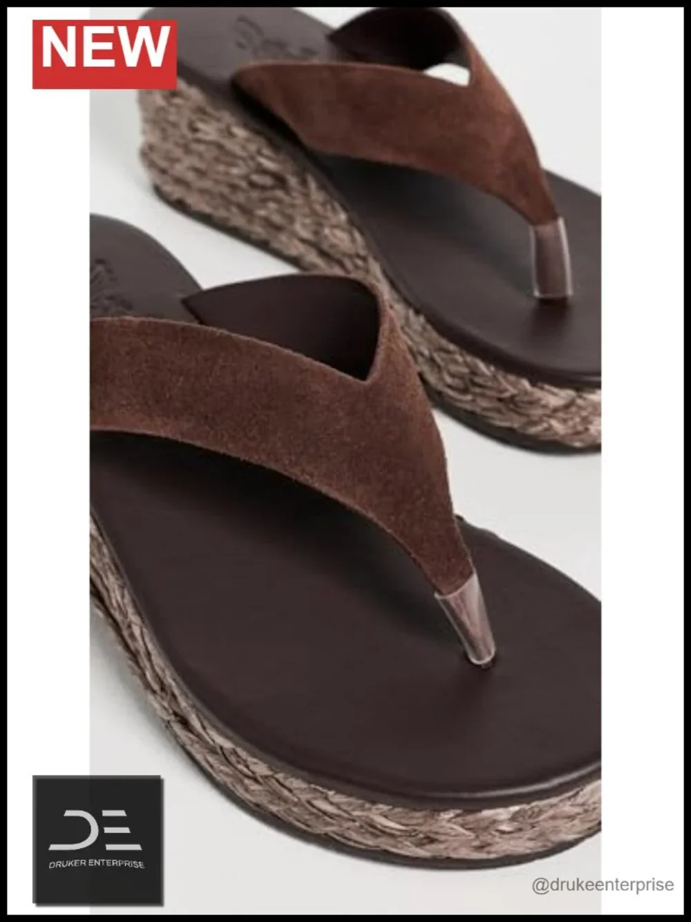 Raffia Wedge Sandals with Ankle Strap Slip On Leather